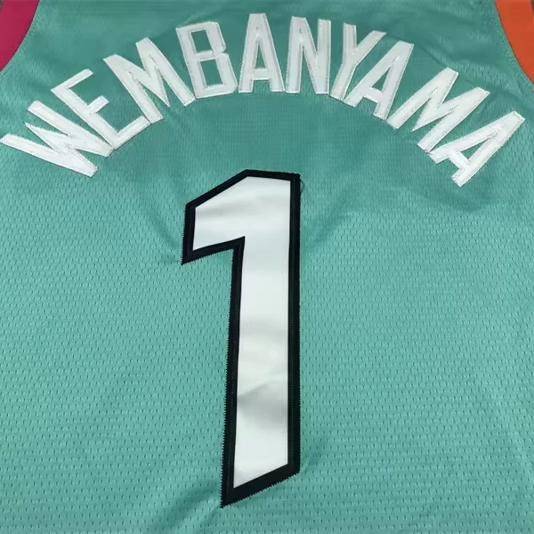 2024 wholesale New Stitched American basketball Jerseys new season #1 Victor Wembanyama White Black Orange Colorful jerseys
