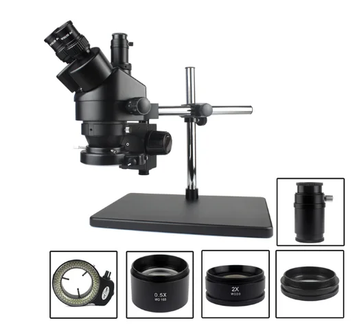 3.5X-90X Simul-Focal Trinocular Stereo Microscope 38MP HDMI Digital USB Industry Microscope Video Camera for Soldering Repair