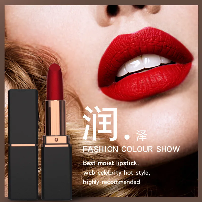 Custom logo 15-color  matte red lipstick  red lipstick set hot selling makeup red lipstick for women cosmetic