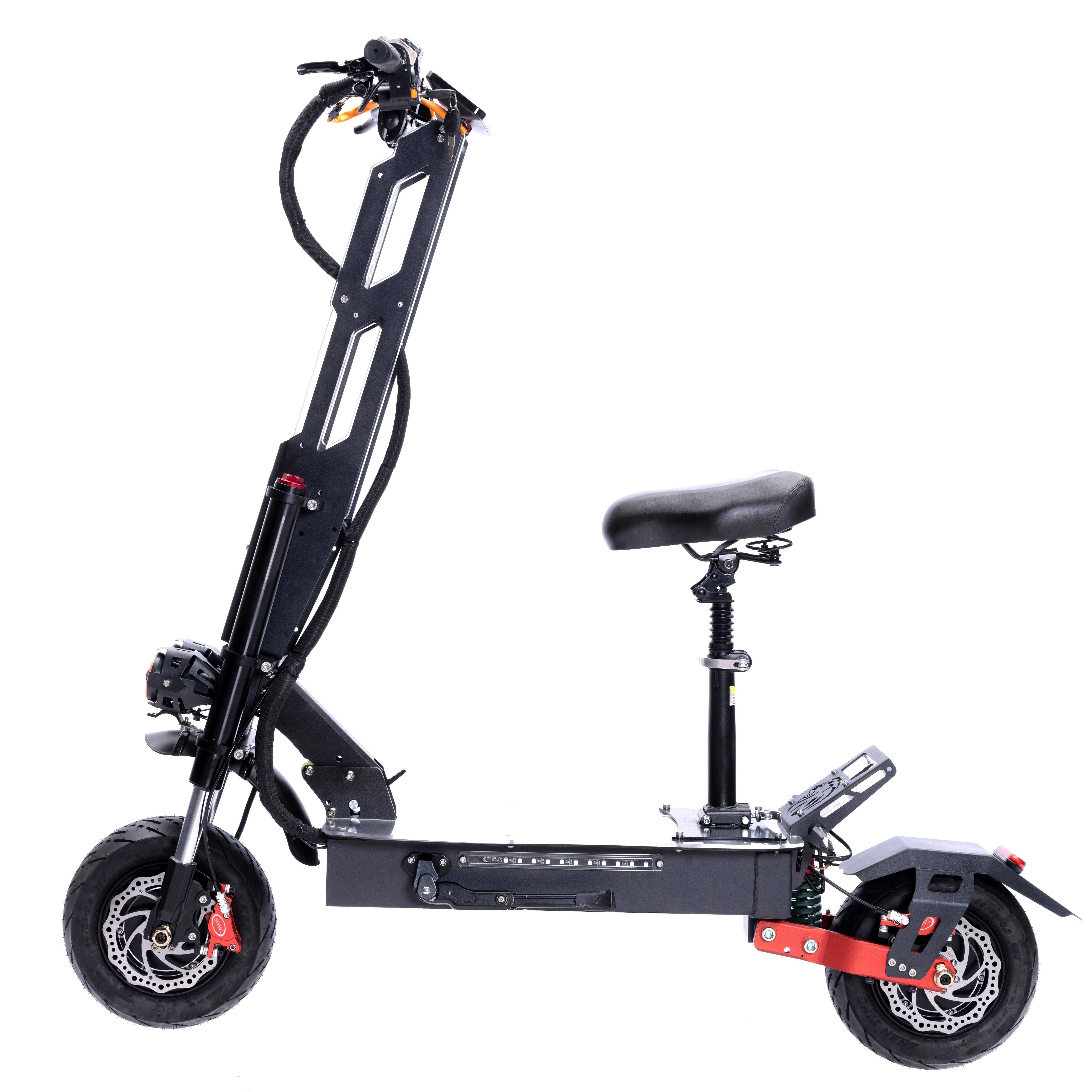 Acrylic vertical bar Powerful Escooter 13inch Fat Tire 26ah Longrange Foldable Off Road Electric Scooter With Seat