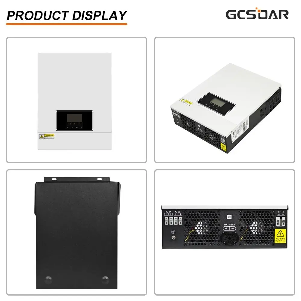 GCSOAR DC to DC DC to AC Inverters off Grid Solar Inverter Hybrid Solar 3kw for Mini Solar System Home