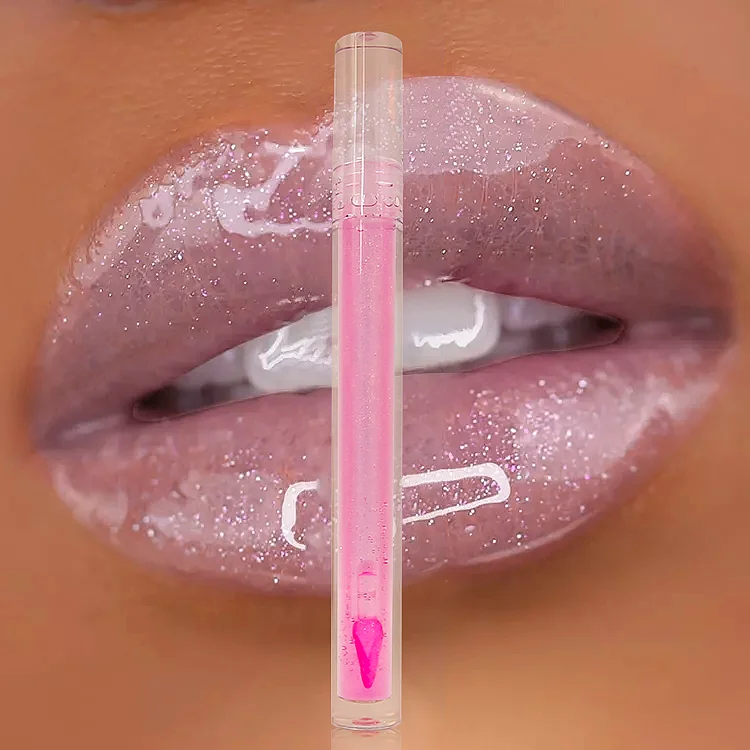 DIY Your logo Trendy Pre Made Quality Manufacturer Fruit Flavor Thick Base High Pigmented Red Black Purple Clear Pink Lipgloss