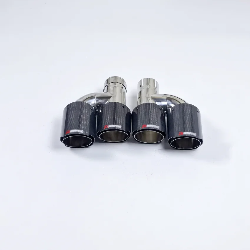 H-type carbon fiber exhaust head Ss304 muffler Automotive double-ended exhaust pipe tip