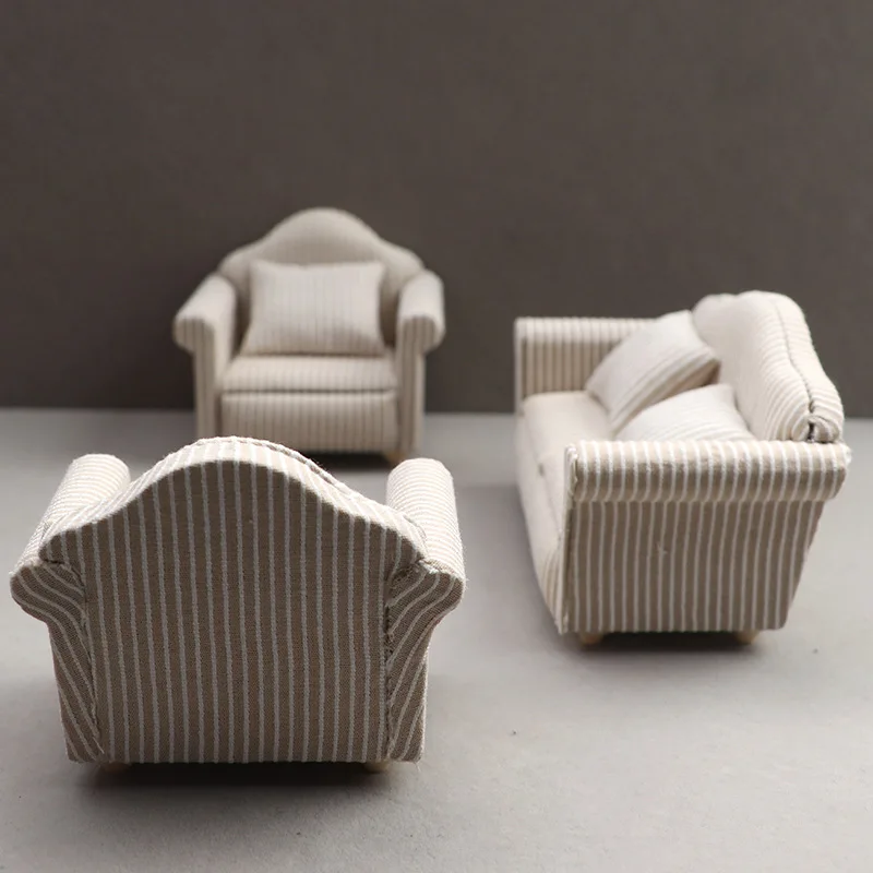 1 12 Scale Doll House Living Room Sofa Couch Dollhouse Furniture Accessories Miniature Chair Armchair