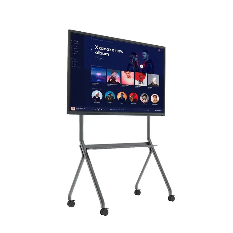 75 Inch 4K 3840x2160 Portable Interactive Whiteboard Electronic Digital Smart Board for Education