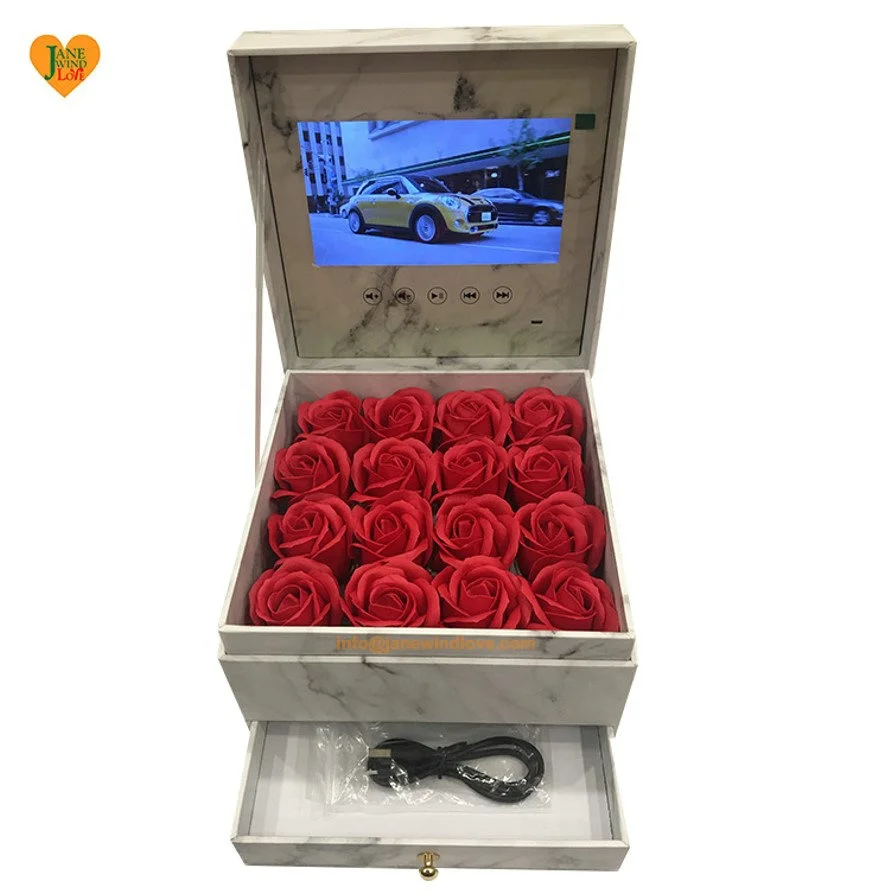 lcd video gift box with second drawer amazon birthday home gift box with lcd screen