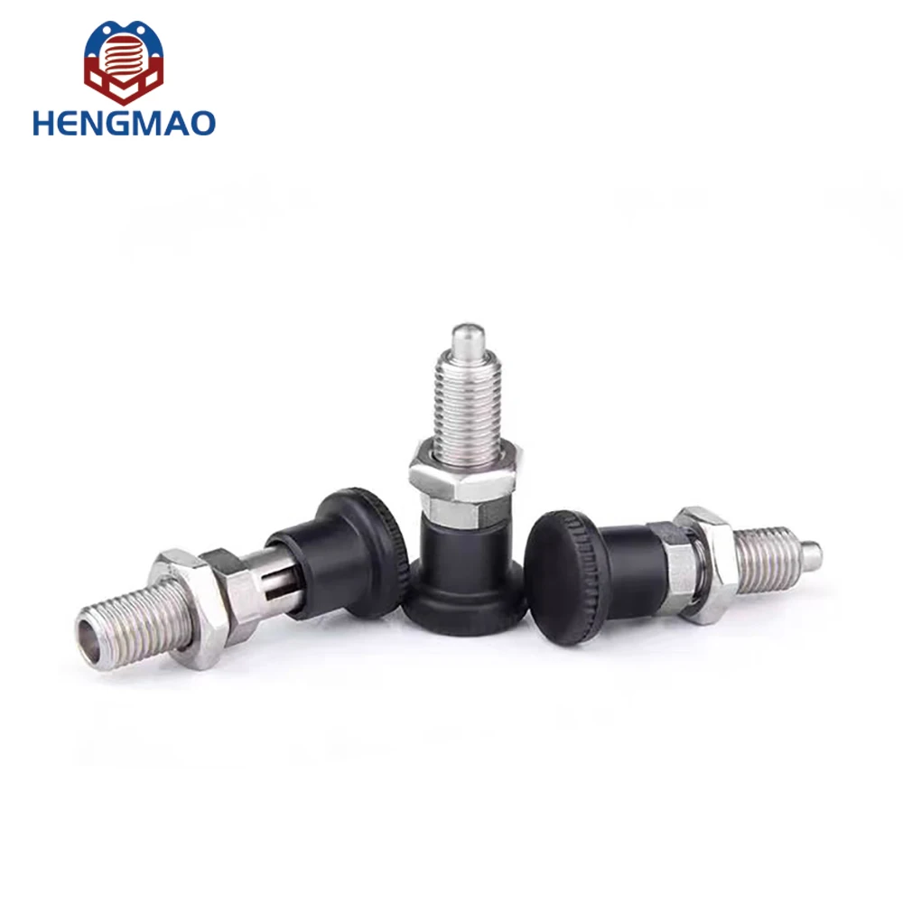 HM347 High Quality Black Plastic Head Stainless Steel Body Self Locking M10 Indexing Plunger