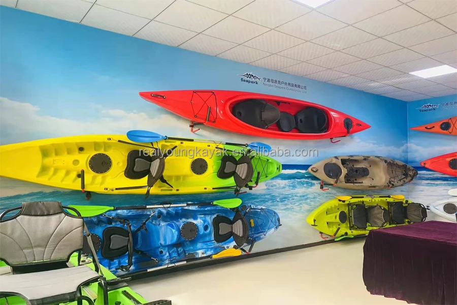 Canoe for 2 or 3 person sit on top sea plastic tandem fishing boat kayak