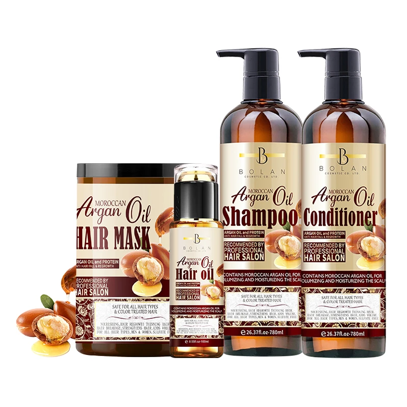 
Private label pure 100% natural Argan hair oil for hair growth glass bottles 