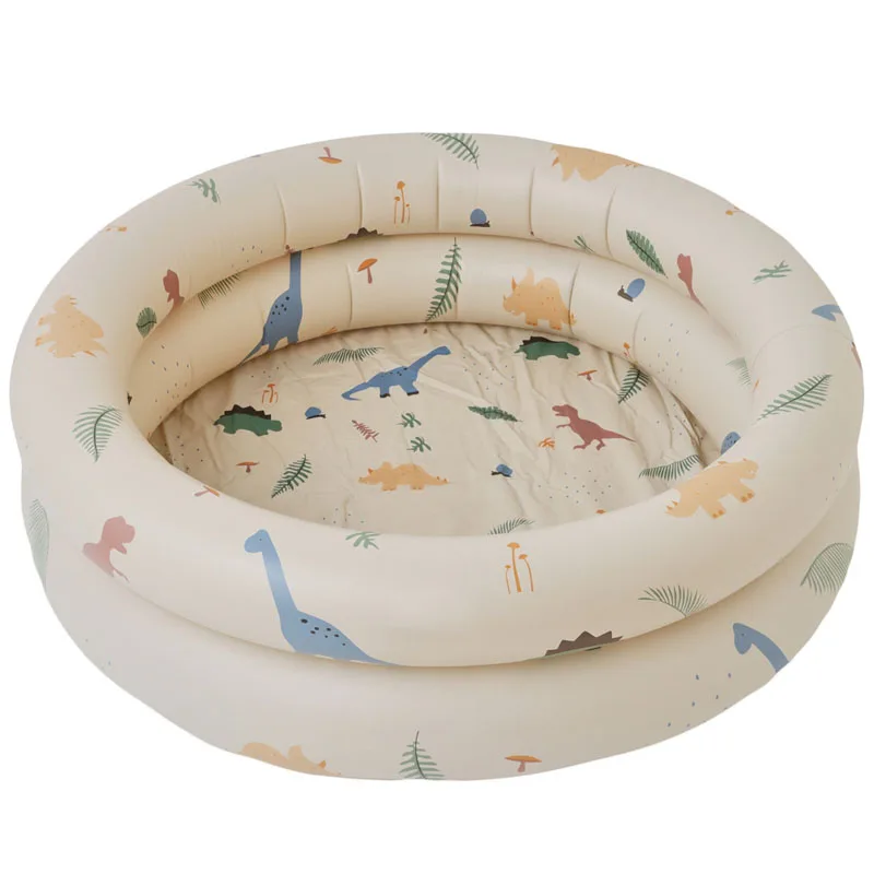 new design 2 rings dinosaur swimming pool inflatable dinosaur pool