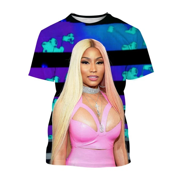 New Sexy Summer Singer Nicki Minaj Printed For Fashion Casual 3D Printing Shirt From Men Women Crew Neck Tops T-Shirts