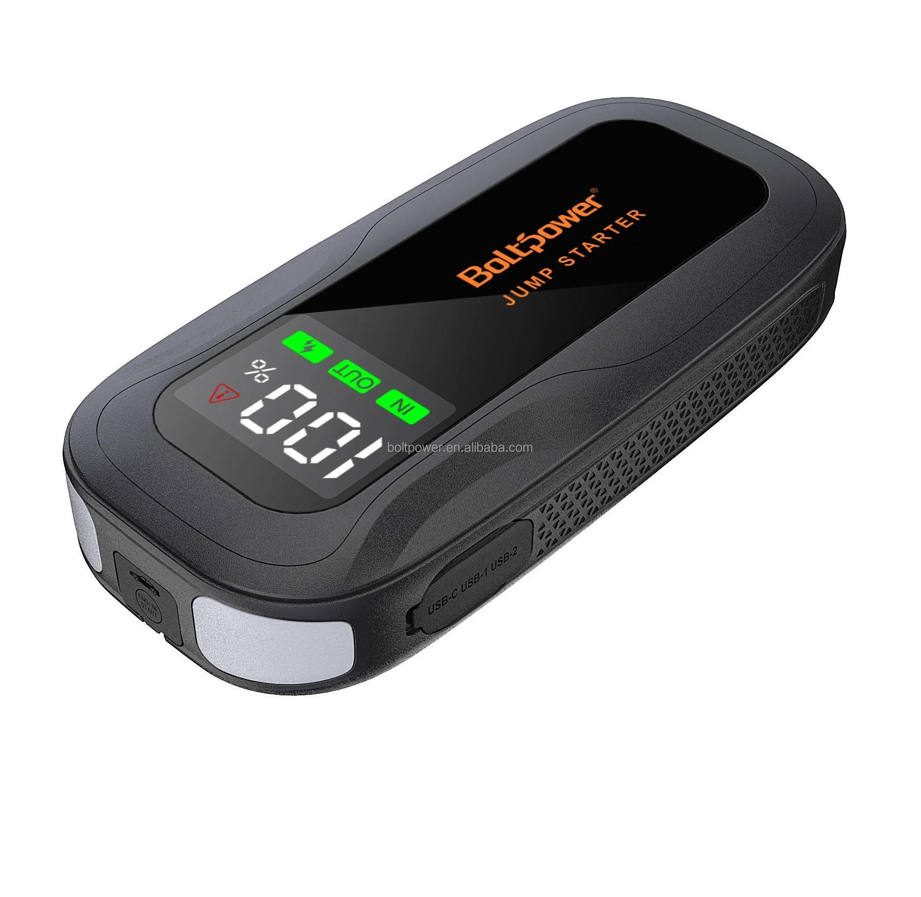 Custom 12V 12000mAh  1500A Large LCD Screen Power Bank Car Jump Starter Battery Booster