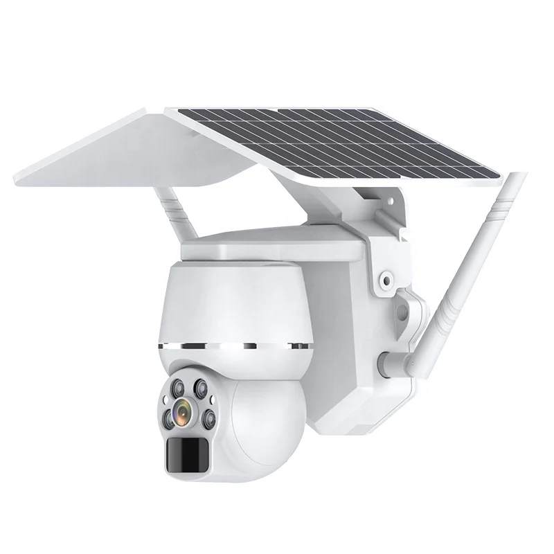 Solar Powered CCTV Camera 4G 1080P Outdoor Wifi IP Solar CCTV Wireless Camera PTZ Solar 360 Camera