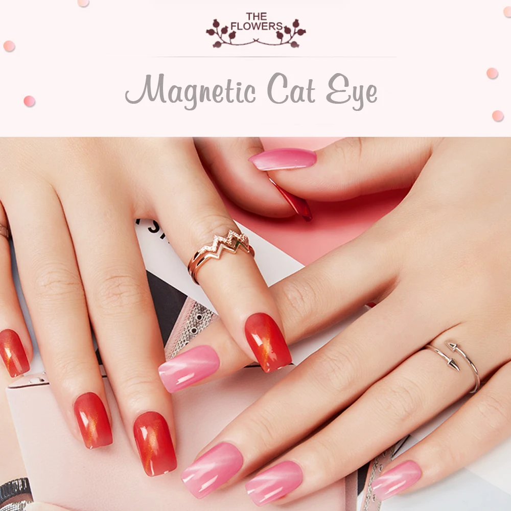 Hanyinails Magic Cat Eye Gel Polish Magnet Temperature Change Starry Sky Cat Eye Nail Gel Polish for Salon Art