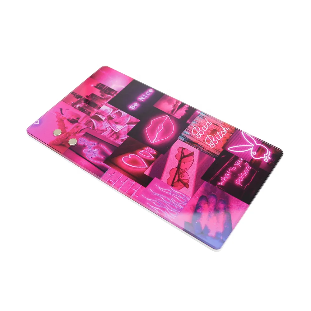 2024 Factory supplier Private label custom acrylic lash tile organizer magnetic board tiles purple lash tiles