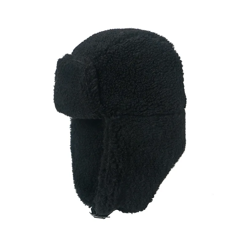 HZM-23308 Factory Custom Lamb Wool Cute Plush Sweet Winter Ear Protection Earflap Hat