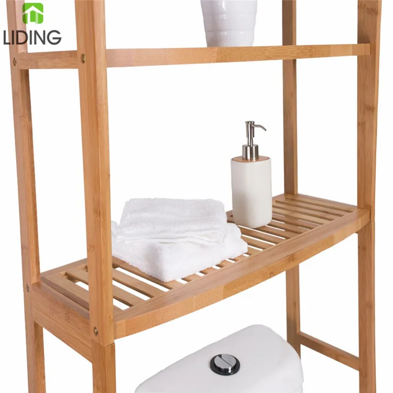 Bamboo Over the Toilet Spacesaver Bathroom Storage Rack