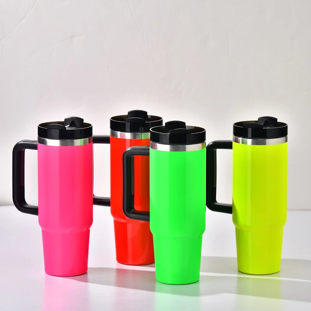 Wholesale Stainless Steel Double Wall Insulated Travel Cup 30Oz Drinkware Coffee Tumbler With Handle And Lid