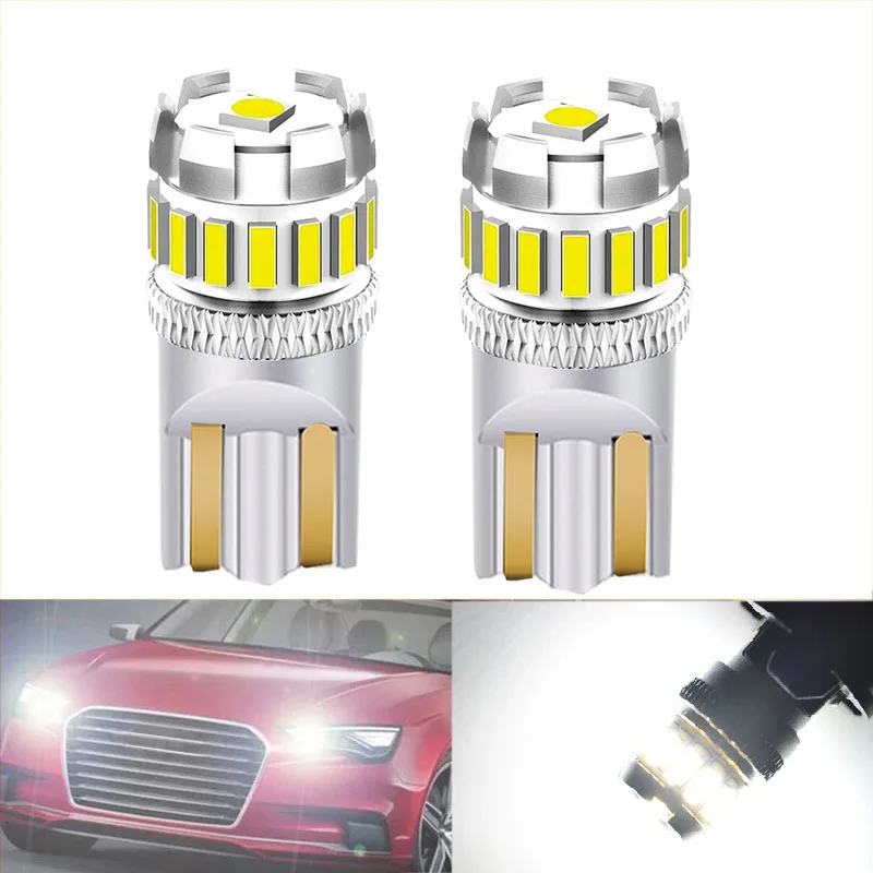 Светодиодные лампы W5W T10 светодиодные Canbus 4014 3020 SMD для автомобильной парковки подсветка внутренней карты Купольные огни 12 В белая автомобильная лампа 6500 К