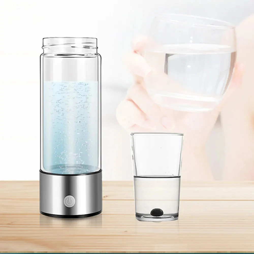 Best Generator Ionizer H2 Rich Cup Filter Glass Portable Hydrogen-Rich Plastic Alkaline health Maker USB Hydrogen Water Bottle