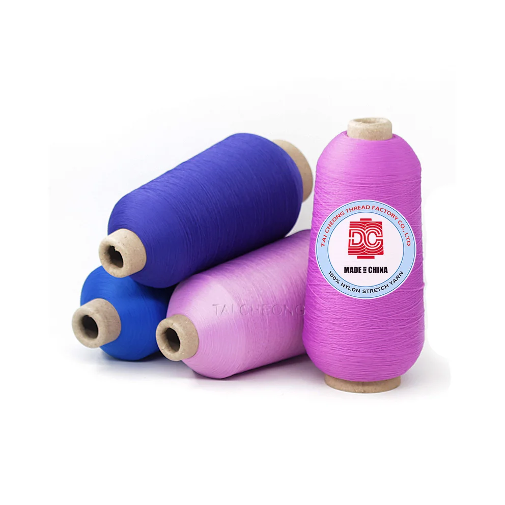 6 fdy 40d 12f high tenacity filament vis cose pbt blended 70d nylon melange curly low melting yarn 6 covered spandex waste