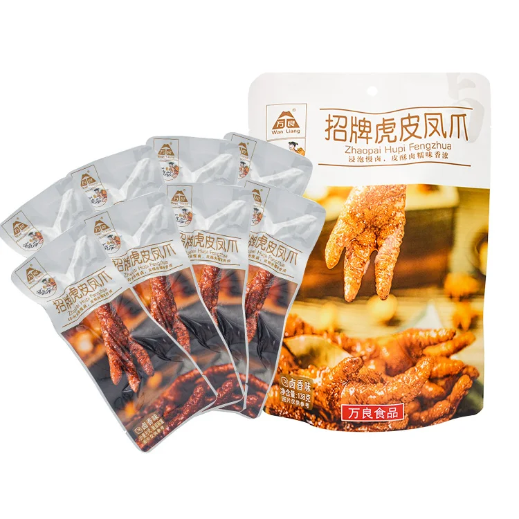 Chinese 138G Marinated Chicken Feet Meat Snacks For Asia