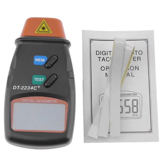 Handheld Digital RPM Tachometer Non-contact LCD Laser