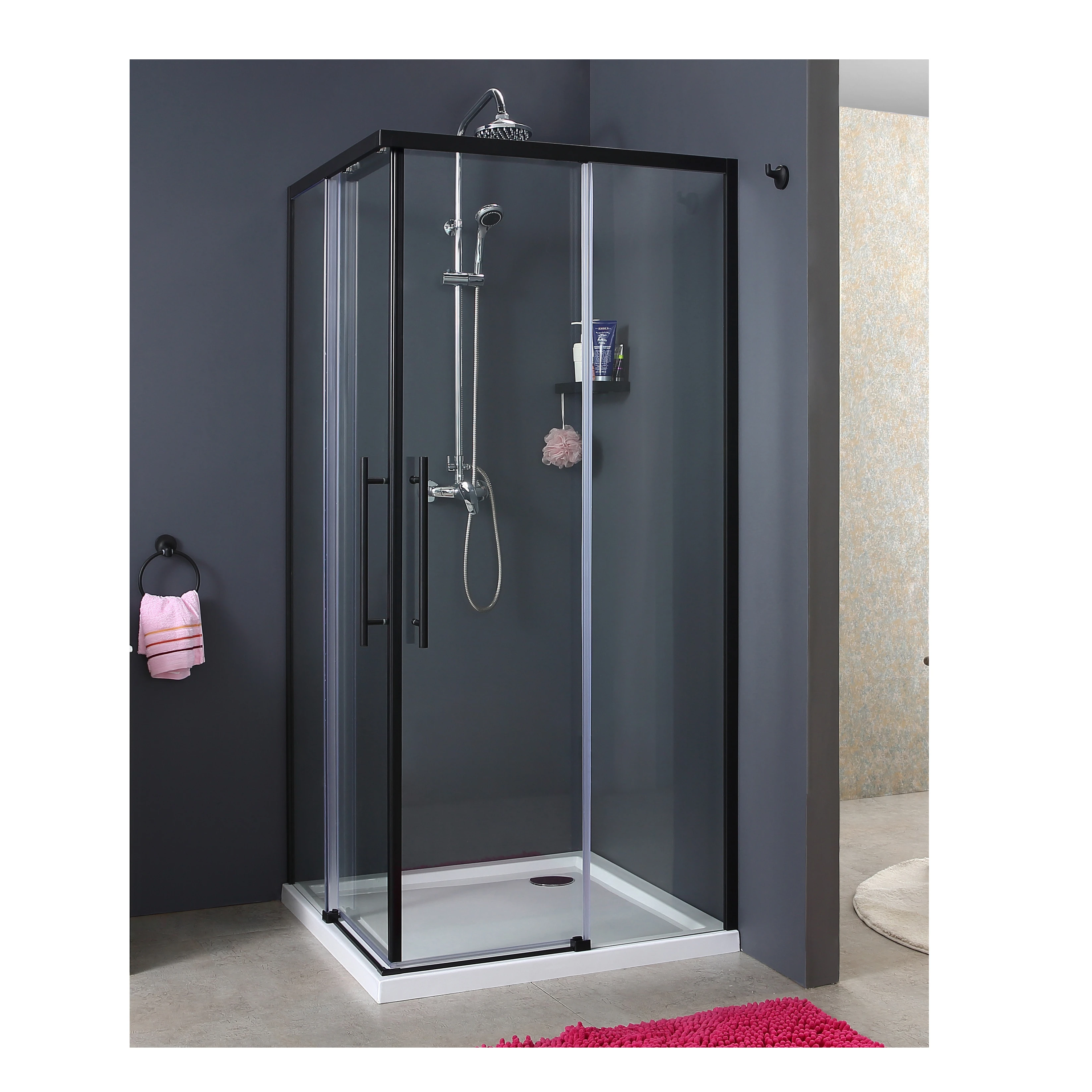 Easy Assembly easy cleaning frameless Shower Room