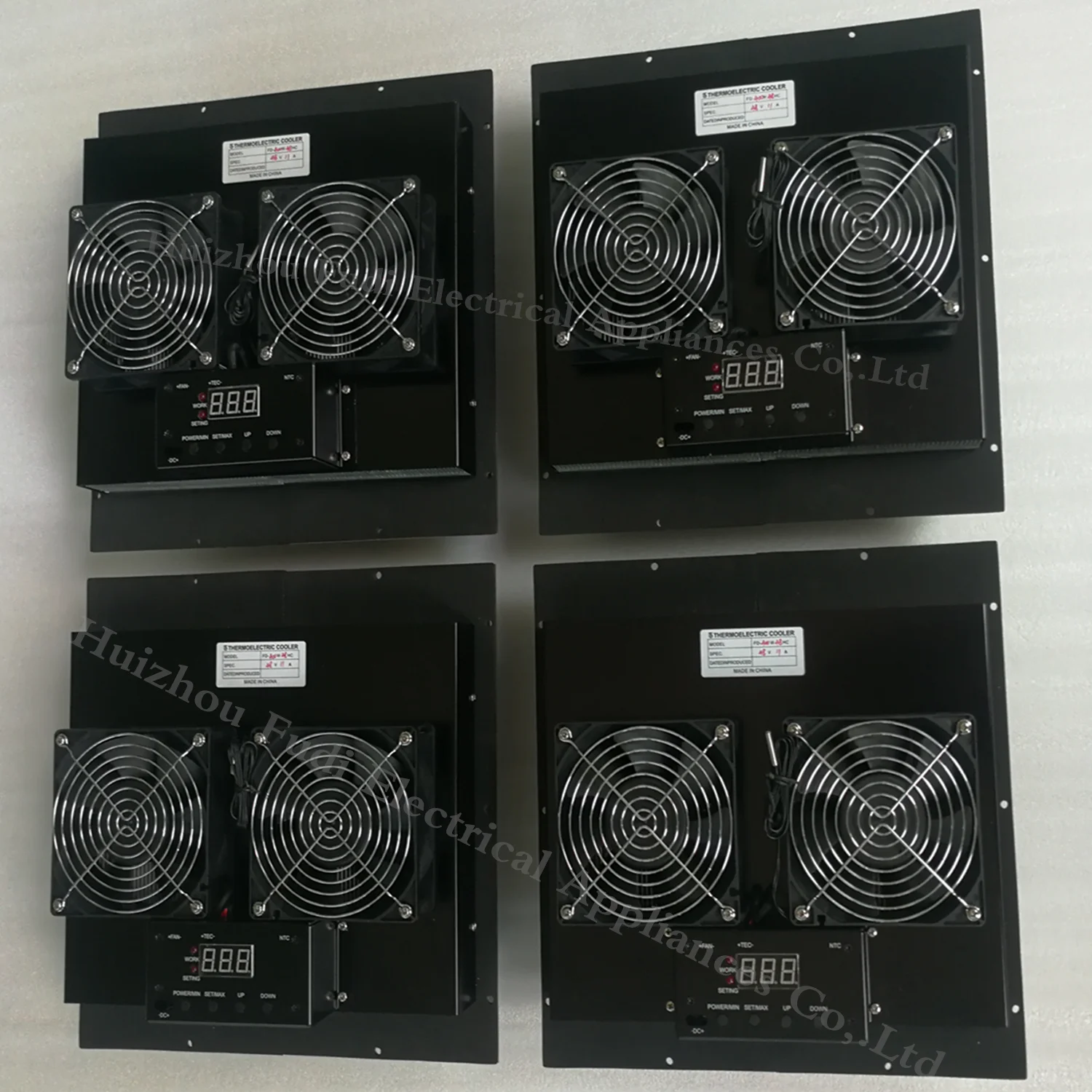 Space-to-space efficient and efficient cooling and heating thermoelectric components