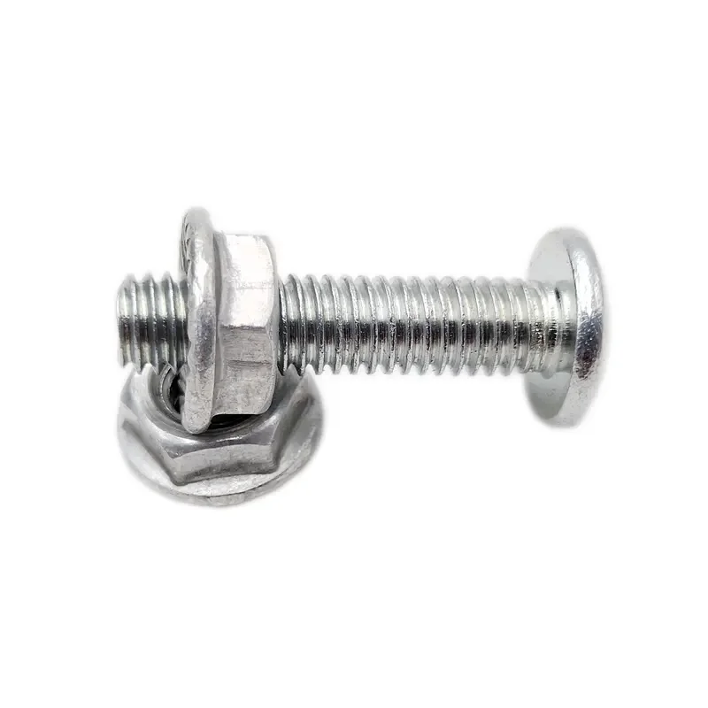 Factory wholesale quality titanium bolts DIN6921 hexagon socket truss head screws with hexagonal flange nuts