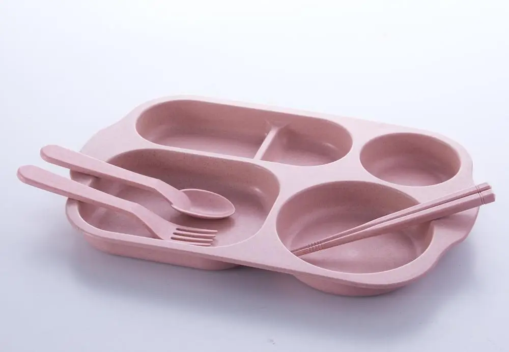 
Wheat straw fiber dinner plates, biodegradable tableware, healthy meal plate 