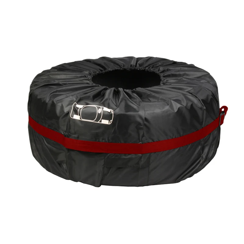 Lightweight Spare Tire Covers Set of 4 Waterproof Car Tire Wheel Tote Storage Bag