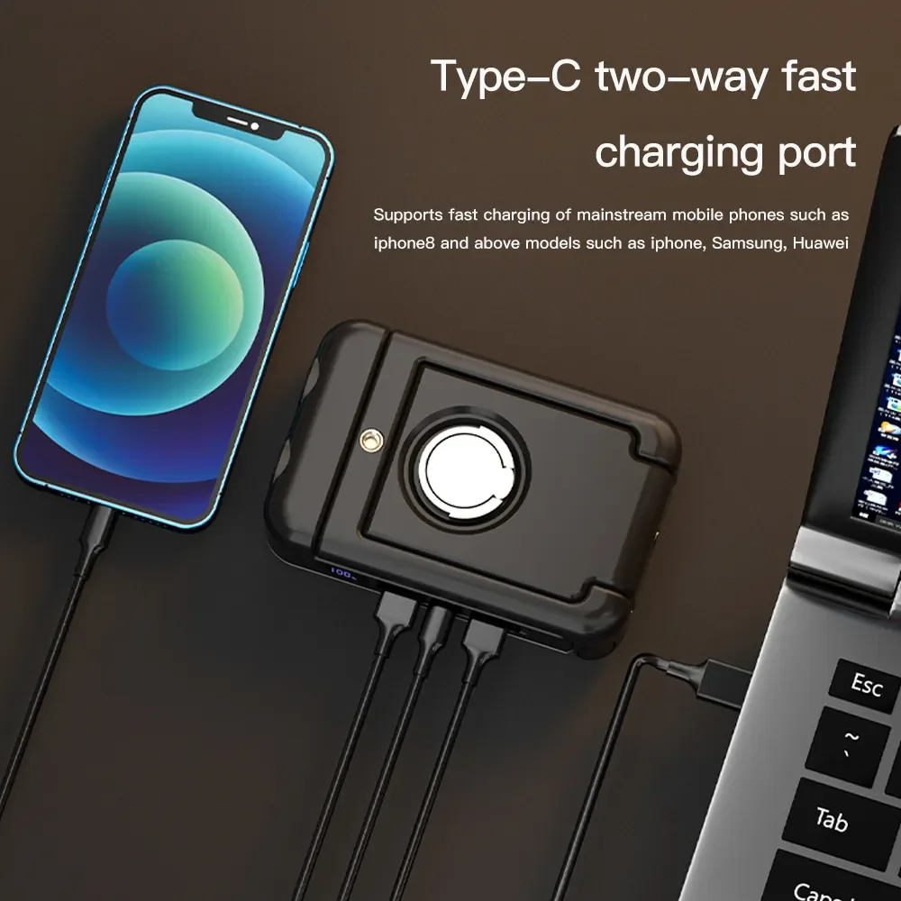 Быстрая зарядка Type-C IP65 магнитное крепление Прочный Мини светодиодный фонарик для кемпинга