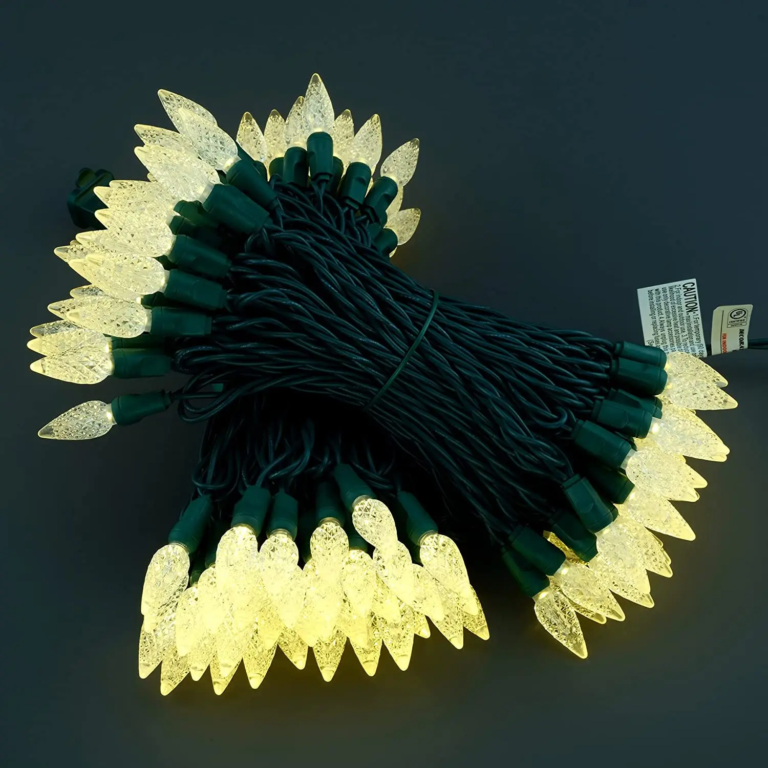 UL 100 Bulbs LED C6 Christmas String Lights