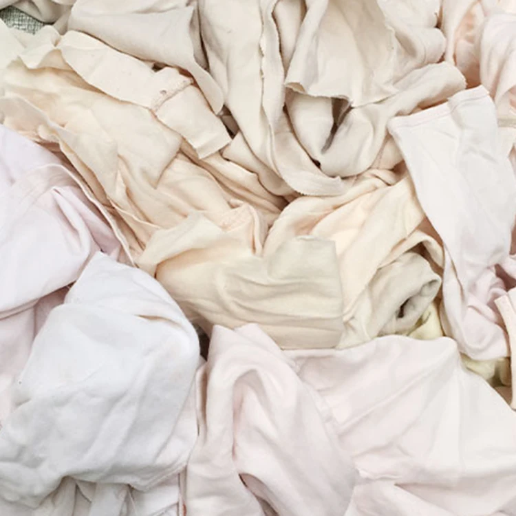 Recycled 90% Cotton Used Waste Mixed T shirt Disposable Industrial Wiping Rags Fabric Waste (1600460488506)