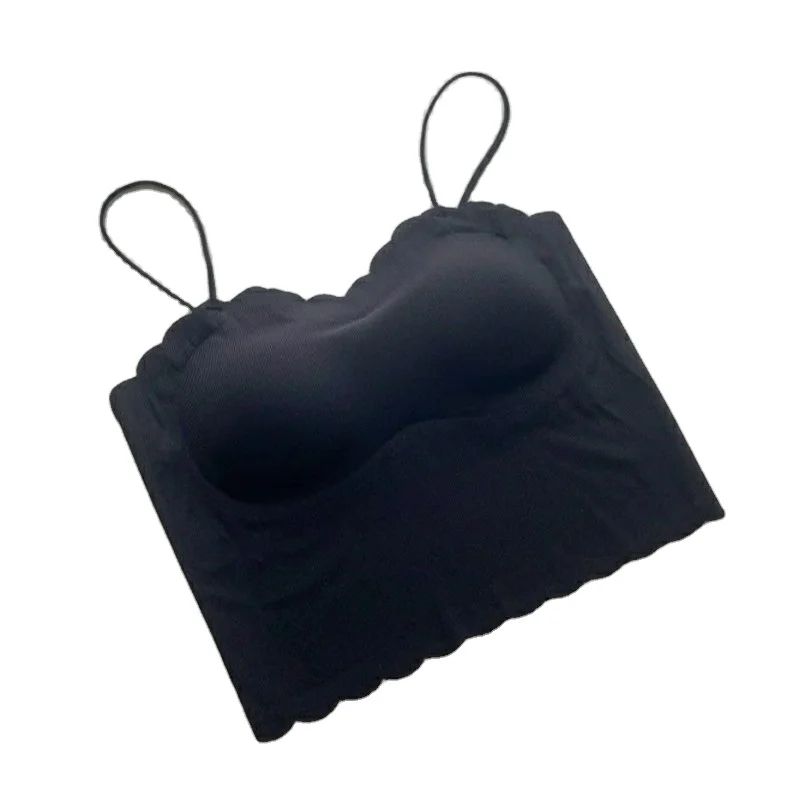 10217 Ice Silk No Trace Close-fitting High Elastic Spaghetti Strap One Piece Crop Top