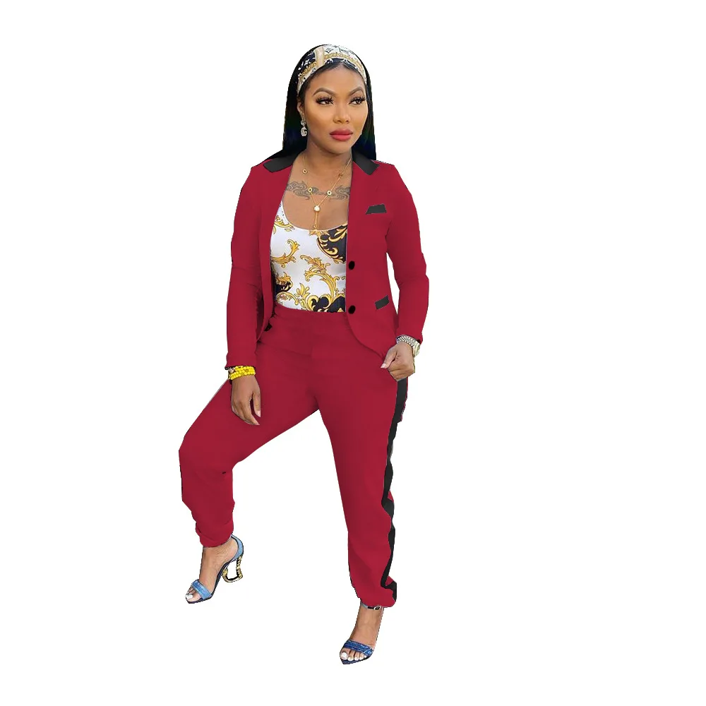 2022 Women fall sets long sleeve woman blazer jacket track pants ladies sweat suits two piece set