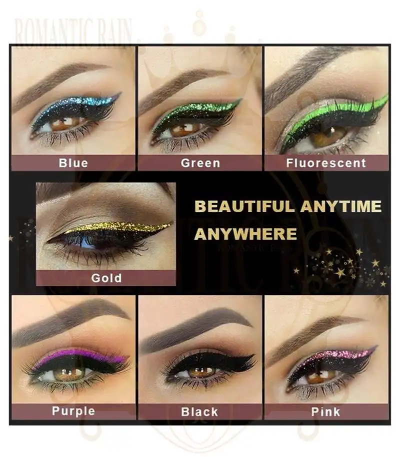 Wholesale 7 Colors Reusable And Eyelash Fashion Eyes Sticker Makeup Eyeliner False 3D Eyelashes