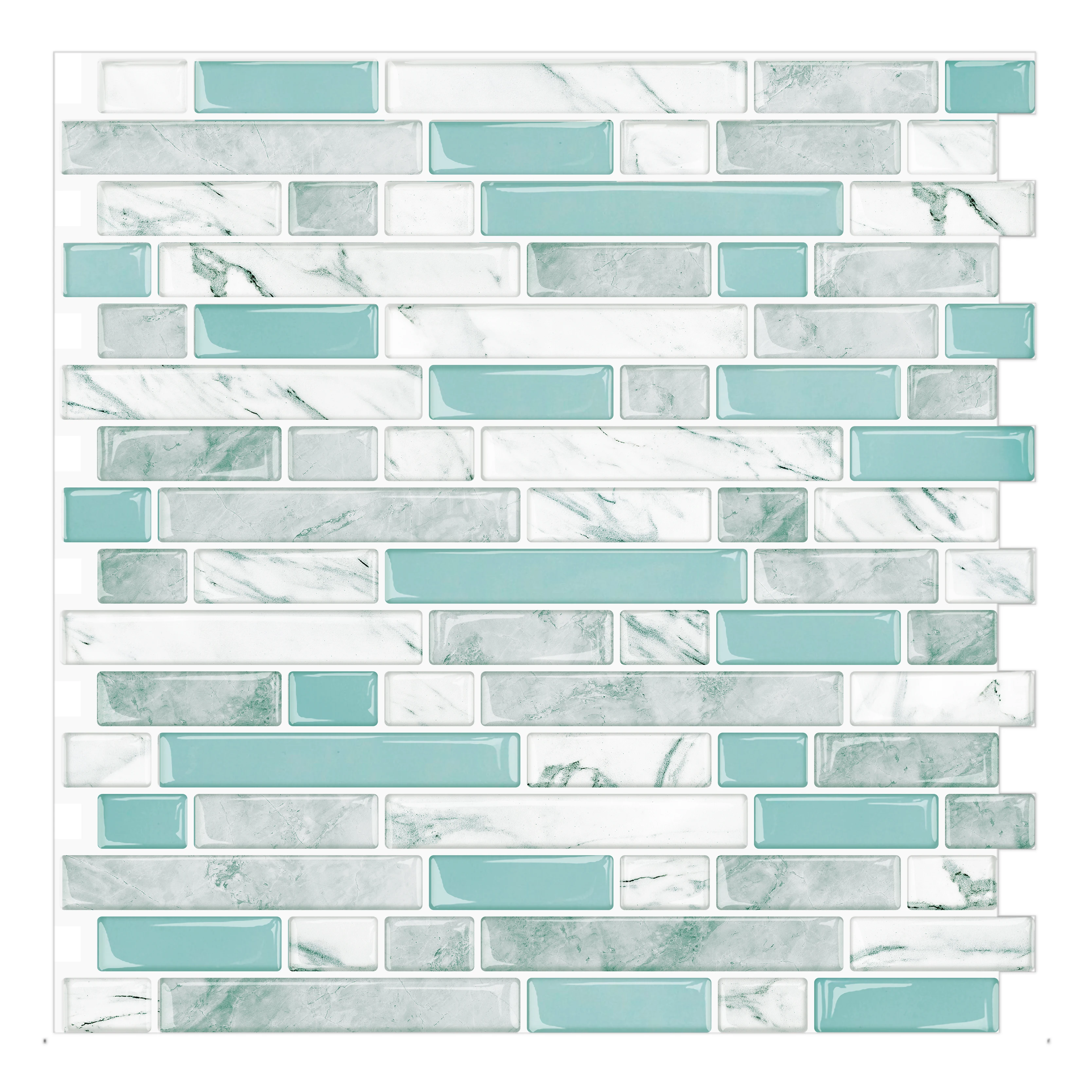 Eco-friendly  Mosaic  Peel and Backsplash  Tiles Sticker for  Bathroom Self-Adhesive Vinyl Tile  Stick on Tiles