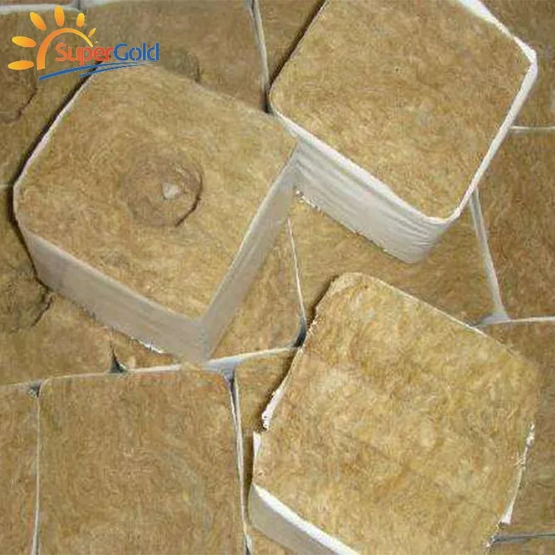 SuperGold agricultural rock wool hydrophobic rock wool products rock wool cube for seed cultivation