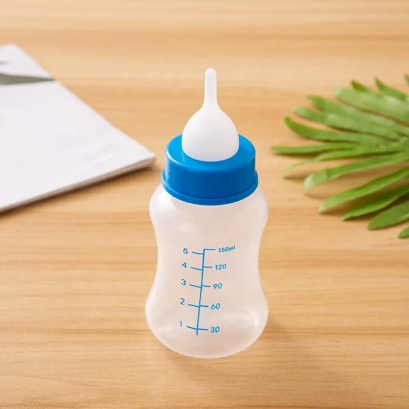 Eco-friendly Multi-nipple soft spout with bottle brush 3-piece set pet water feeding nursing bottle