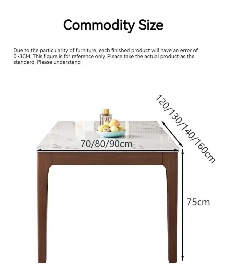 Modern dining room furniture rock board wooden dining table luxury restaurant school rectangular dining room table and chairs