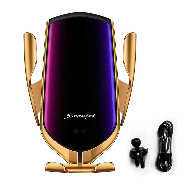 С FCC CE 3D ABS Concept автомобильное умное Беспроводное зарядное устройство с датчиком R2 Подставка для зарядки Автомобильный держатель с присоской