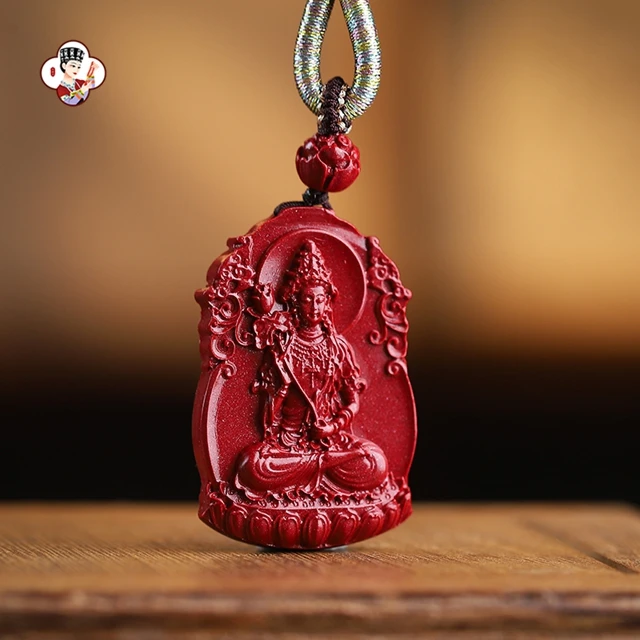 Fashion Jewelry Sets Chinese Style Amulet Guardian Deity Bodhisattva Buddha Pendant For Purple Gem Necklace Couple