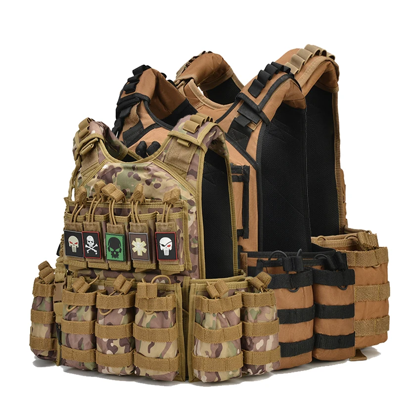 Tactical Multifunctional vest High quality Oxford fabric material shock absorbing anti-pressure back cushion molle Tactical vest