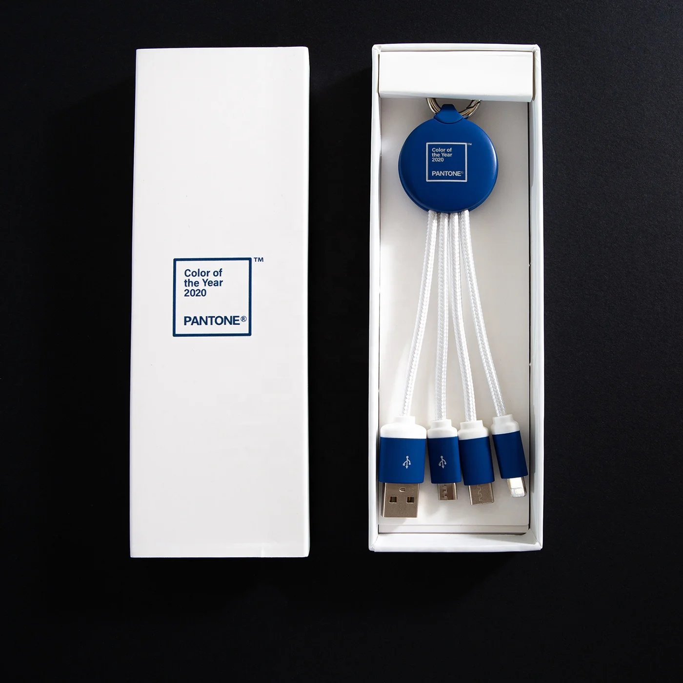 New small Gifts of light up logo  charge cable Key chain