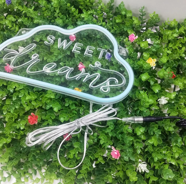 Long-life accessories of neon light 2meters 5mm transparent wire with connector(female)