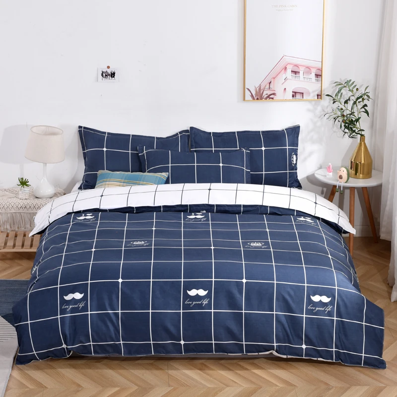 Wholesale Microfiber Lightweight Super Soft polyester print duvet cover bedding set 4pcs comforter cover set