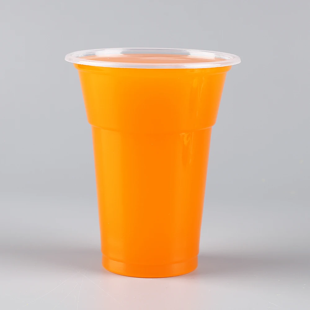 400ml 400P Disposable Clear Transparent PP Plastic Cup 14oz Single Wall Style for Bubble Boba Milk Tea Coffee 2000pcs per Carton