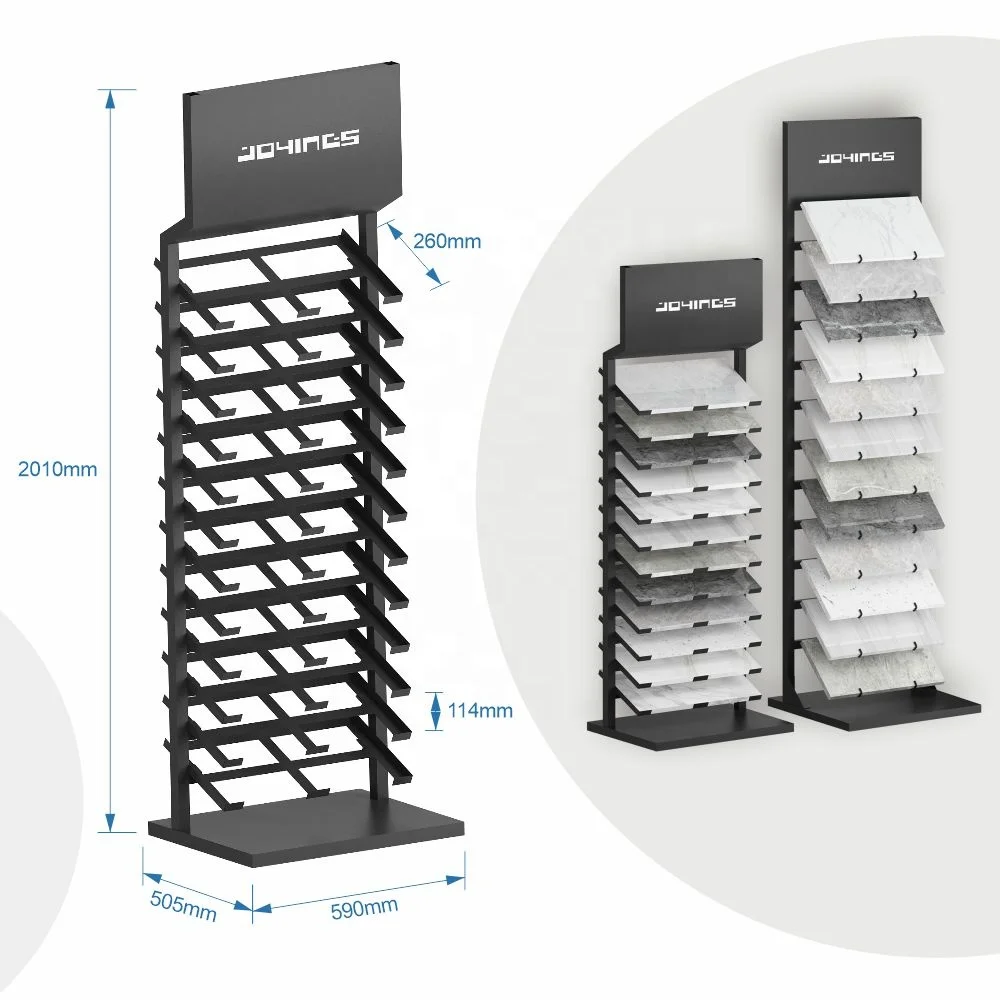 Custom Factory Direct Sale Metal Small Sliding Ceramic Tile Display Rack For 24 Inch Tile Display Stand